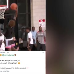 Da miedo lo que viene: el primer mate de LeBron jr... su padre no sabía ni que twittear
