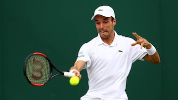 Roberto Bautista logr&oacute; la primera victoria en Wimbledon 2017.