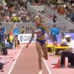 Vean a Yulimar Rojas y el cuarto mejor triple salto de la historia