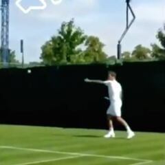 Federer imitando la derecha y el grito de Nadal: el 'scoop' de un videoaficionado