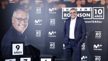 Michael Robinson en el décimo aniversario de Informe Robinson, en 2017.