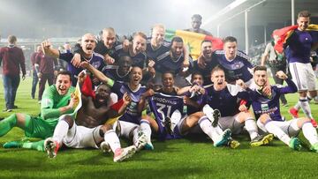 El Anderlecht celebró así su título.