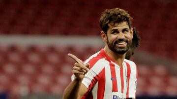 Diego Costa, sonriente en el encuentro ante el Alavés.
