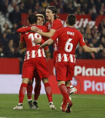 0-3. Griezmann celebró el tercer gol.