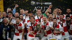 Soccer Football - International Friendly - Egypt v Croatia - Misr Stadium, New Administrative Capital - Cairo, Egypt - March 26, 2024 Croatia's Luka Modric celebrates with teammates and the trophy match REUTERS/Amr Abdallah Dalsh