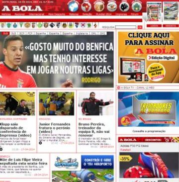 Portadas de la prensa extranjera