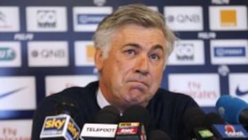 Ancelotti en conferencia de prensa.