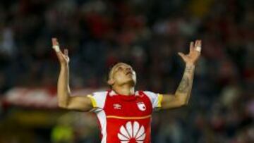 Luis Carlos Arias fue uno de los autores de los cuatro goles con los que Santa Fe venció a Millonarios en el último clásico que ofició como local.