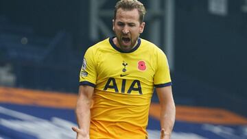 Soccer Football - Premier League - West Bromwich Albion v Tottenham Hotspur - The Hawthorns, West Bromwich, Britain - November 8, 2020 Tottenham Hotspur's Harry Kane celebrates scoring their first goal Pool via REUTERS/Dave Thompson EDITORIAL USE ON