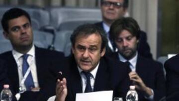 DIRECTO. El presidente de la UEFA, Michel Platini, ayer en Roma.