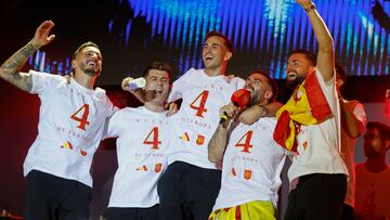 Celebración de España en Cibeles.