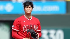 PHILADELPHIA, PENNSYLVANIA - AUGUST 30: Shohei Ohtani #17 of the Los Angeles Angels looks on during the fifth inning against the Philadelphia Phillies at Citizens Bank Park on August 30, 2023 in Philadelphia, Pennsylvania.   Tim Nwachukwu/Getty Images/AFP (Photo by Tim Nwachukwu / GETTY IMAGES NORTH AMERICA / Getty Images via AFP)