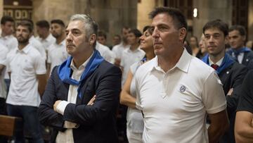 Urrutia y Berizzo en la Basilica de Begoña.