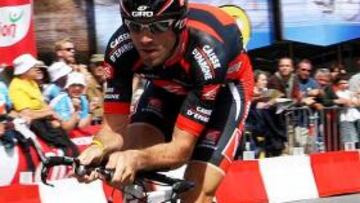 <b>LA DE ARENA. </b>La crono ha hecho bajar a Valverde al puesto 17º.