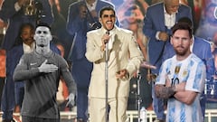 El momento en el que Bad Bunny cambia a Cristiano Ronaldo por Messi en letra de canción