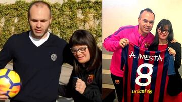 Iniesta en el rondo más bonito por el Síndrome de Down