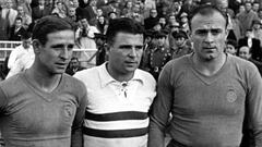 Kopa, Puskas y Di Stefano.