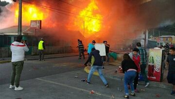 As&iacute; fue el incendio en Caleta Lenga. 