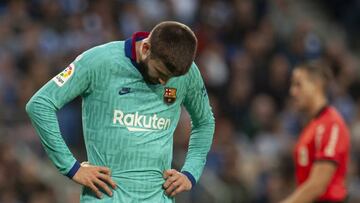 14/12/19 PARTIDO PRIMERA DIVISION
REAL SOCIEDAD BARCELONA
PIQUE TRISTEZA