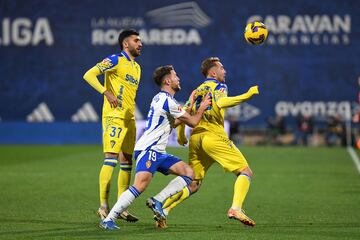 Climent y Ontiveros en el encuentro en La Romareda. Foto: Cdiz CF.