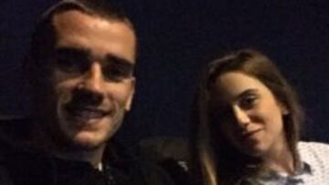 Griezmann tuiteó desde el cine.