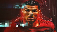 Cartel gigante de Cristiano en Doha, durante el Mundial.