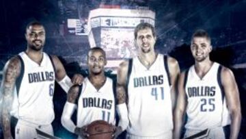 Tyson Chandler, Monta Ellis, Dirk Nowitzki y Chandler Parsons, el &#039;big four&#039; de los Mavs.