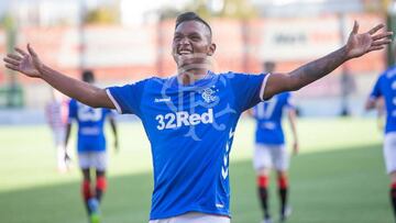 El colombiano Alfredo Morelos anotó su cuarto gol consecutivo con Rangers, en la victoria 4-1 frente a Hamilton por la Premier League de Escocia.