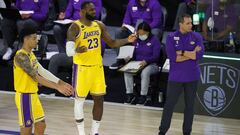 LeBron James, durante un partido de la NBA con Los Angeles Lakers