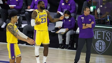 LeBron James, durante un partido de la NBA con Los Angeles Lakers