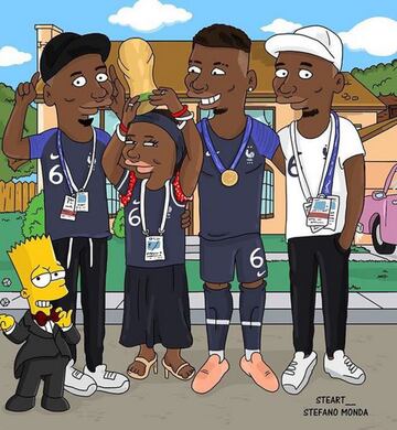 Figuras del fútbol mundial echas al estilo de Los Simpsons