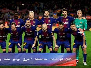 Barcelona's starting line-up.