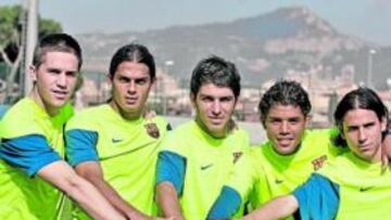 <b>A LEÓN. </b>Fontas, Benítez, Soriano, Dos Santos y Gai Assulin.