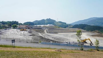 Foto de las labores de construcción de la Ciudad deportiva del Eibar