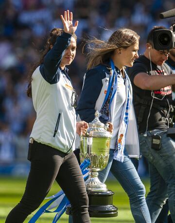 Las jugadoras de la Real Sociedad Campeonas de la Copa de la Reina