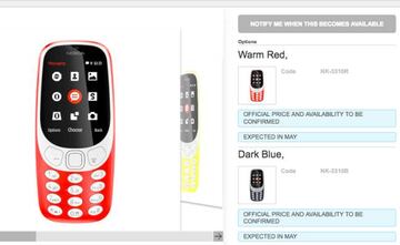 Seg&uacute;n dos cadenas inglesas, Mayo es el mes elegido para el estreno del Nokia 3310