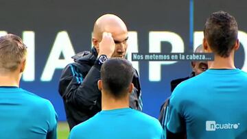 Zidane va en serio: motivadora charla para ganar en Dortmund