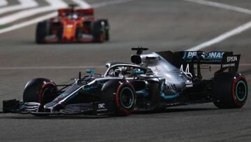 Lewis Hamilton (Mrcedes W10, Bahr&eacute;in. F1 2019). 