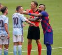 El fuerte intercambio de palabras de Vidal y Aspas en Celta-Barça