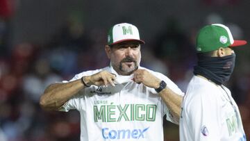 Benjamin Gil Manager of Tomateros during the game Tomateros de Culiacan (MEX) vs Aguilas Cibaenas (DOM), Corresponding to the Caribbean Mazatlan Series 2021, at Teodoro Mariscal Stadium, on February 01, 2021.
<br><br>
Benjamin Gil Manager de Tomateros durante el juego Tomateros de Culiacan (MEX) vs Aguilas Cibaenas (DOM), Correspondiente a la Serie del Caribe Mazatlan 2021, en el Estadio Teodoro Mariscal, el 01 de Febrero de 2021.