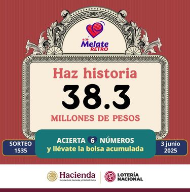 Resultados Melate Retro: números que cayeron hoy y premios del sorteo 1535 | 3 de junio del 2025