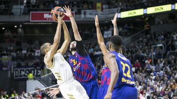 14/11/19 PARTIDO DE EUROLEAGUE DE BALONCESTO REAL MADRID  -  BARCELONA 
 RANDOLPH    MIROTIC