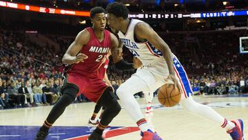 Joel Embiid frente a Hassan Whiteside.