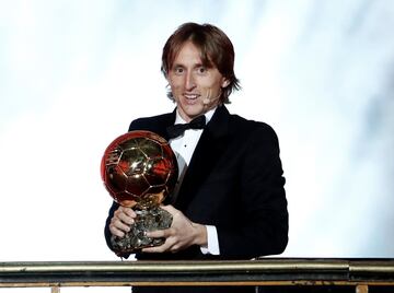 El jugador croata del Real Madrid Luka Modric, ganador del Balón de Oro.