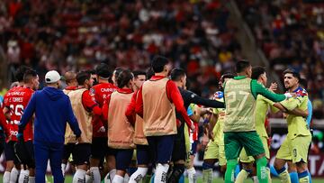 Se desató la bronca en el Clásico de Concachampions