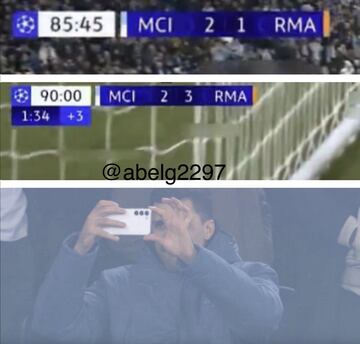 Los mejores memes de la remontada del Real Madrid al Manchester City 