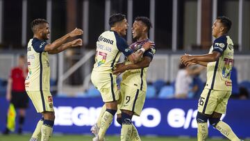 Alejandro Zendejas celebrates his goal 5-0 of America during the game America vs Leon, a friendly match of preparation prior to the start of the Torneo Apertura 2022 of the Liga BBVA MX, at PayPal Park Stadium, on June 22, 2022.
<br><br>
Alejandro Zendejas celebra su gol 5-0 de America durante el partido America vs Leon, - Tour Aguila- partido amistoso de preparacion previo al inicio del Torneo Apertura 2022 de la Liga BBVA MX en el PayPal Park Stadium, el 22de Junio de 2022.