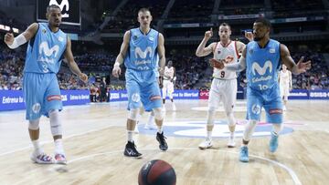 28/10/18 PARTIDO DEBALONCESTO ACB
MOVISTAR ESTUDIANTES - KIROLBET BASKONIA OMAR COOK NID CANER MEDLEY GIAN CLAVELL