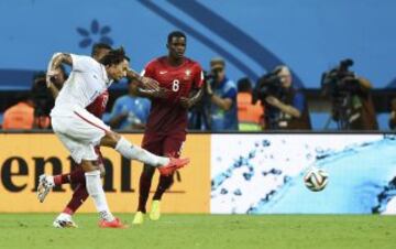 Jermaine Jones empató el partido. 1-1.