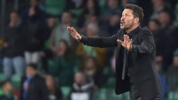 Simeone, durante el Betis-Atlético